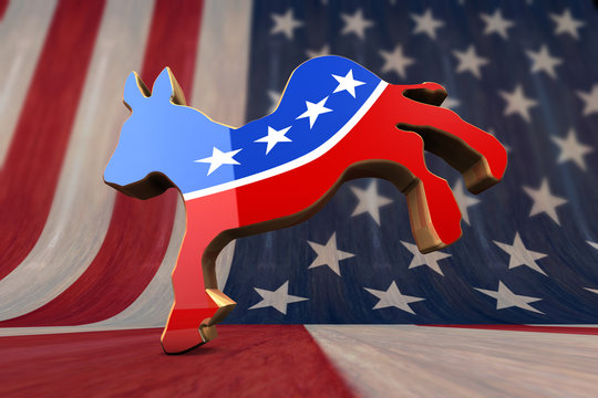 3D Democrat Party Symbol