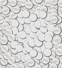 Pile of Pills with Blank