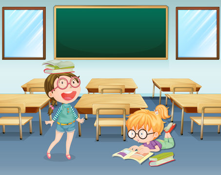 Student inside the classroom