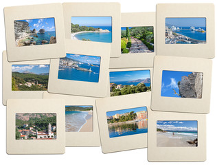 Diapositives de Corse, Bonifacio, Bastia, Piana ...