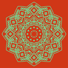 Vector round decorative design element