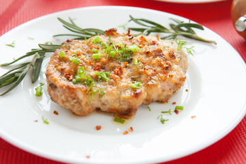 grilled foods - a piece of pork