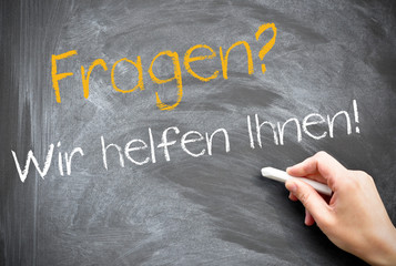 Fragen wir helfen ihnen!
