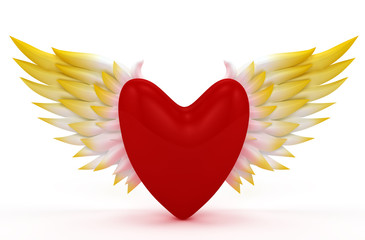 heart valentine with angel wings