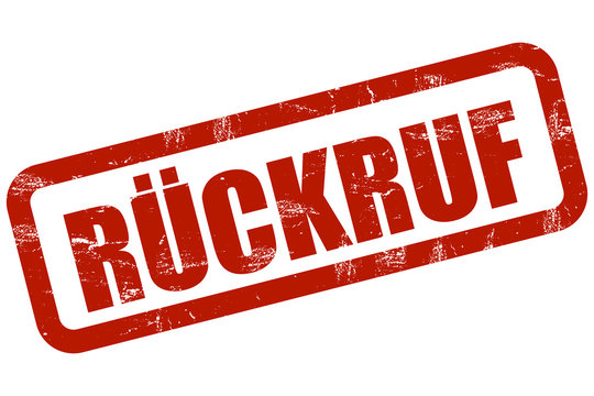 Grunge Stempel rot R&Uuml;CKRUF