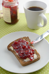 Sandwich with jam