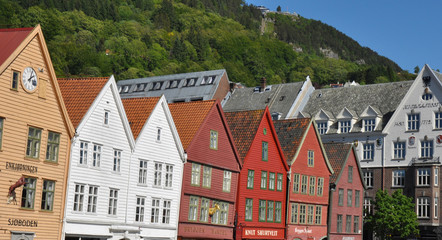 Fototapeta na wymiar Historyczna dzielnica, norweski statek, Bryggen