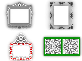 Empty picture frame isolated