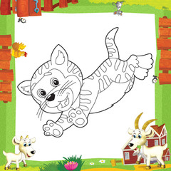 La planche à colorier - illustration pour les enfants