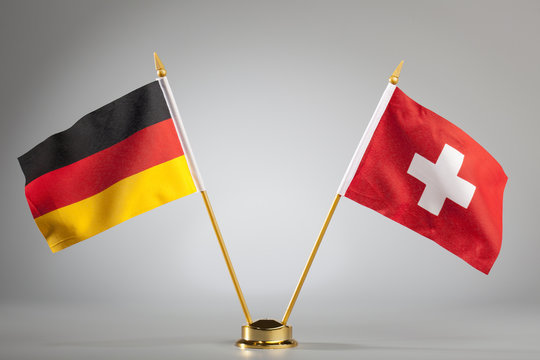 Flags of Germany and Switzerland