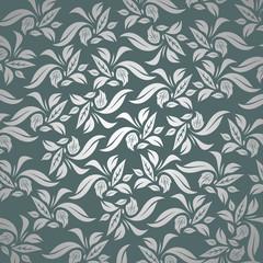 Vintage floral motives background