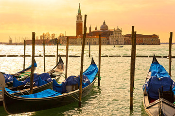 Naklejka premium Venice, View of San Giorgio maggiore from San Marco.