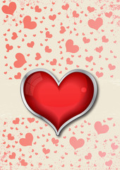 Valentine's card with heart
