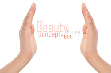 Close-up of beautiful woman's hand, palm up.