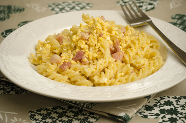 Fusilli alla carbonara