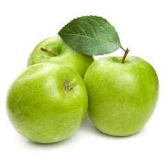 Green apples isolated