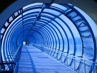concentric blue tunnel