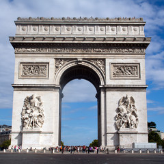 Fototapeta na wymiar Champs Elysees-Arco di trionfo