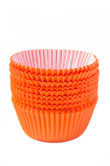 Orange cupcake baking cups