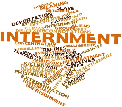 Word cloud for Internment