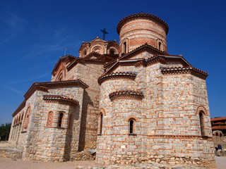 Saint Panteleimon monastery from Ochrid - obrazy, fototapety, plakaty