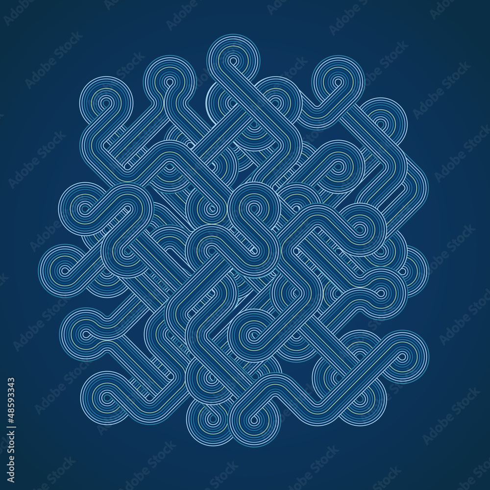 Poster abstract graphic shape on blue background