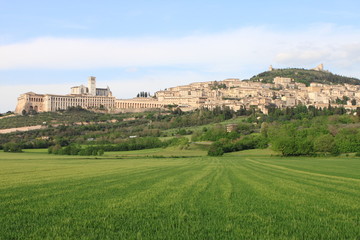 Fototapeta na wymiar Panorama z Asyżu, Włochy