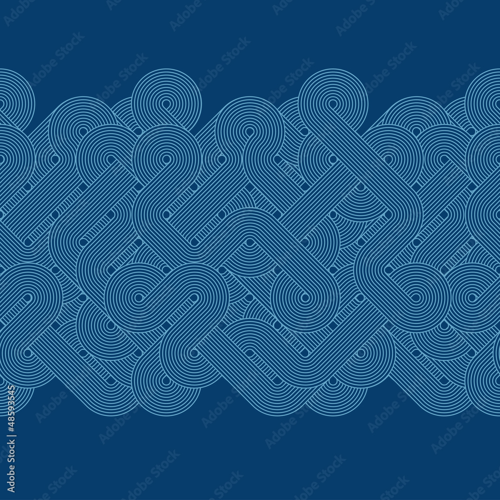 Poster seamless abstract border. twisted lines