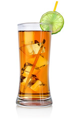 Amber cocktail in a big glass