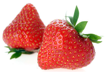 two strawberries