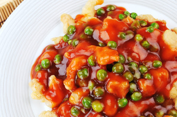 chicken with red sauce
