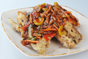 chicken with red sauce