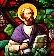 Apostle, stained glass, St Germain-l'Auxerrois church, Paris