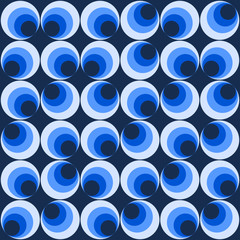 Muster mit blauen Kreisen