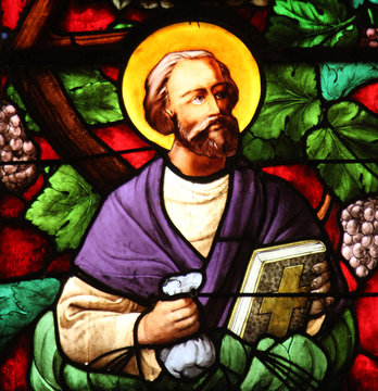 Apostle, stained glass, St Germain-l'Auxerrois church, Paris