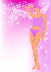 Hygiene female body. Spa concept. Skincare