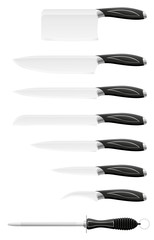 Obraz premium knife set for the kitchen vector illustration