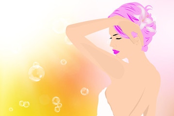 Obraz na płótnie Canvas Higiena ciała kobiet. Spa concept. Skincare