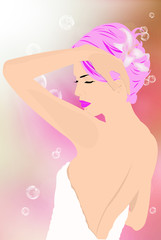Obraz na płótnie Canvas Higiena ciała kobiet. Spa concept. Skincare