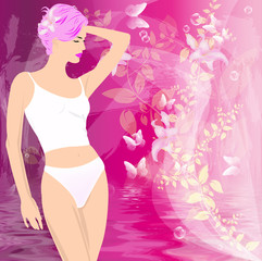 Obraz na płótnie Canvas Hygiene female body. Spa concept. Skincare