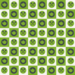 Tea pattern. Vector