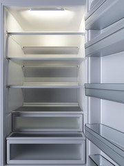 Fototapeta premium Empty Refrigerator.