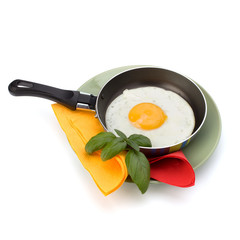 Fried egg on pan