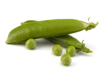 Fresh green pea pod