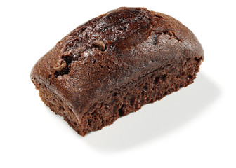 dark chocolate cake isolated