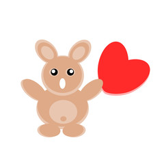 Rabbit in love concept