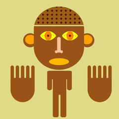 man cute and funny vector illustration