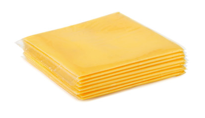 Wrapped processed sliced cheese