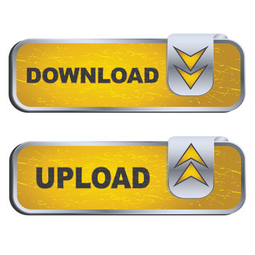 Vector Download - Upload button set