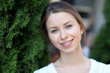 Beautiful young girl smiling